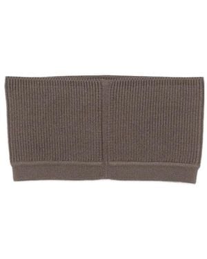 Rick Owens Fine-Ribbed Cropped Top - Brown
