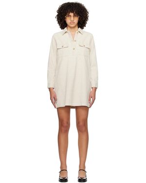 A.P.C. Lapel Long-Sleeved Dress - Black
