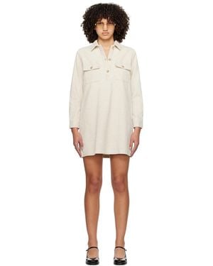 A.P.C. Lapel Long-Sleeved Dress - Black