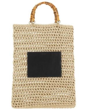 Jil Sander Logo Debossed Medium Tote Bag - Multicolour
