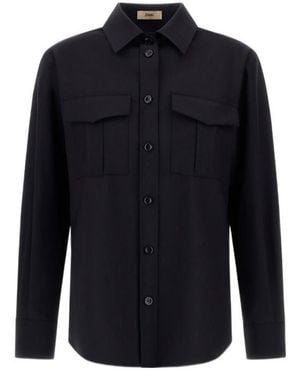 Herno Flap-Pocket Buttoned Shirt - Blue