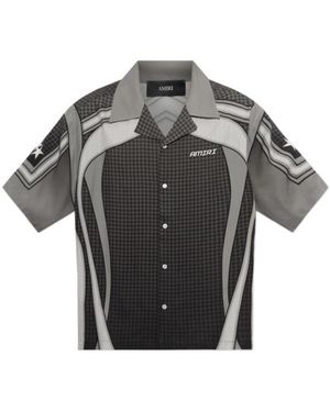 Amiri Geometric Short Sleeve Shirt - Grey