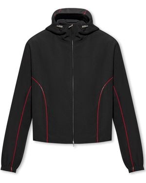 Ferragamo Zip-Up Drawstring Jacket - Black