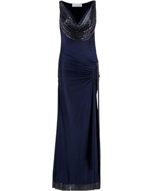 Rabanne Rabanne Mesh Long Dress - Blue