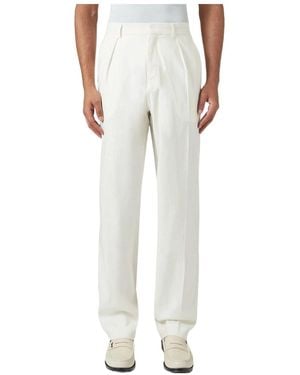CASABLANCA Pleated Pocketed Tailored Trousers - White