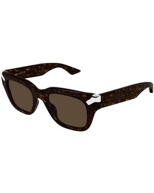 McQueen Eyewear Rectangle Frame Sunglasses - White