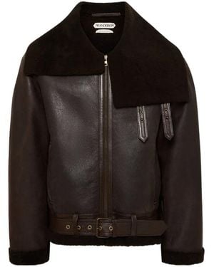 JW Anderson Jw Anderson Shearling Aviator Jacket - Black