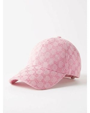 Gucci Gg Cotton Canvas Baseball Hat - Pink