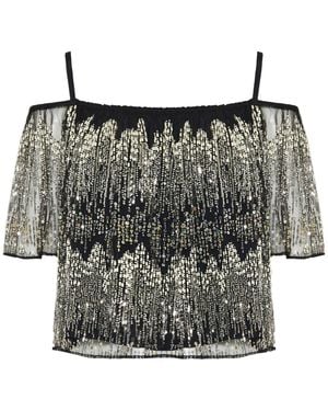 Rabanne Embroidered Blouse - Black