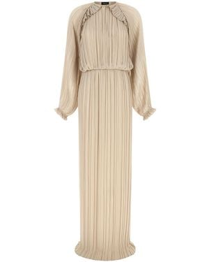 Fabiana Filippi Long Pleated Dress - Natural