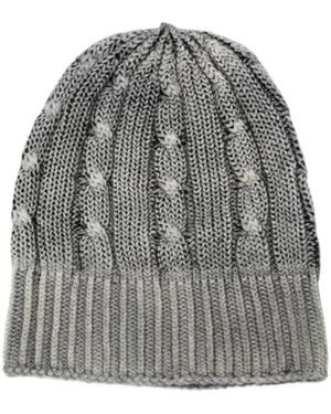 Avant Toi Cable-Knit Beanie Hat - Grey