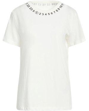 Maison Margiela Logo-Print T-Shirts - White