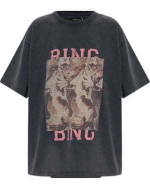 Anine Bing Printed T-Shirt - Black