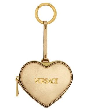 Versace Zipped Keychain Pouch - Metallic