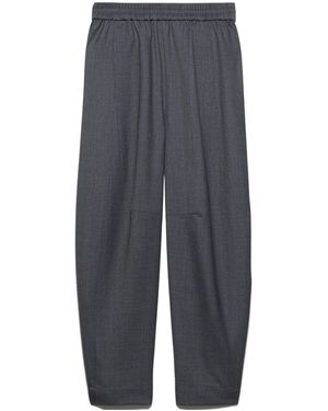 MAX&Co. Barrel-Leg Grisaille Trousers - Grey