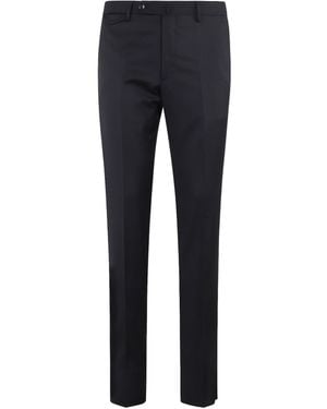 Tagliatore Pressed Crease Tailored Trousers - Blue