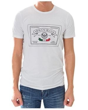 Armani Jeans Logo Details T-Shirt - White