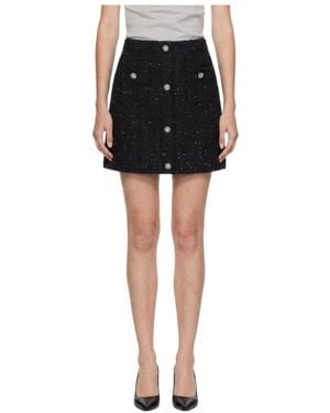 Marissa Chiara Button Skirt - Black