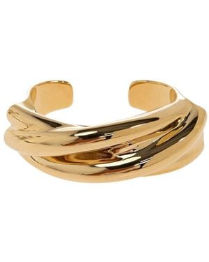 Balenciaga Sculpted Double Ring - Metallic