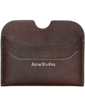 Acne Studios Logo Printed Card Holder - Brown