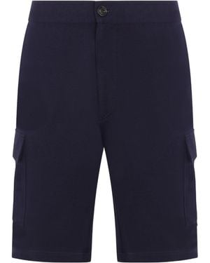Brunello Cucinelli Pocket Detailed Cargo Shorts - Blue