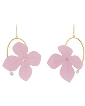 Marni Petal Hoop Earrings - Pink