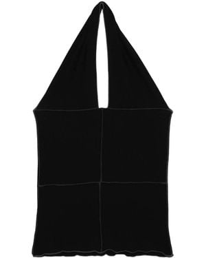 Baserange Sleeveless Halter Top - Black