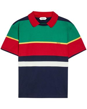 Versace Striped Layered Cotton T-Shirt - Blue
