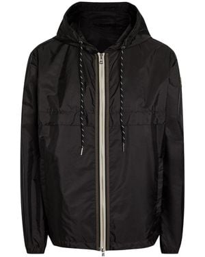 Moncler Hooded Windbreaker Jacket - Black