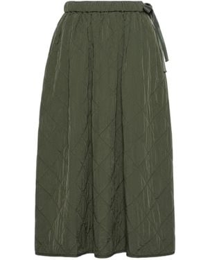 Weekend by Maxmara Elastic-Waist Flared Skirt - Green