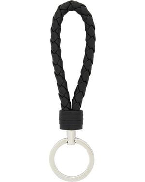 Bottega Veneta Intrecciato Key Ring - Black