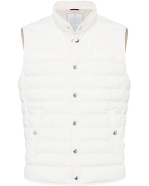 Brunello Cucinelli Quilted Gilet - White