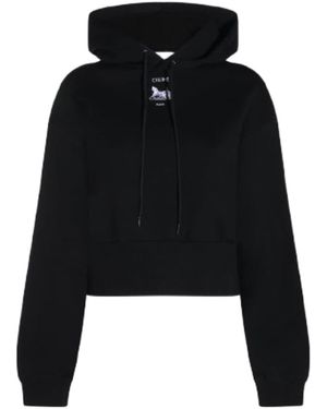 Celine Cropped Hoodie - Black