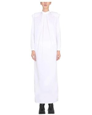 Raf Simons Pleated Shirt Dress - White