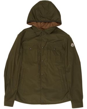 Moncler Chirano Logo Patch Hooded Jacket - Green