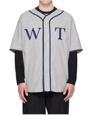 WTAPS Shirt With Contrasting Piping - Gray
