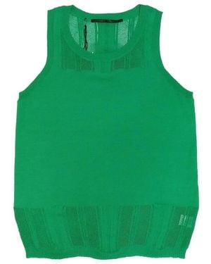Proenza Schouler Logo Round-Necked Vest - Green