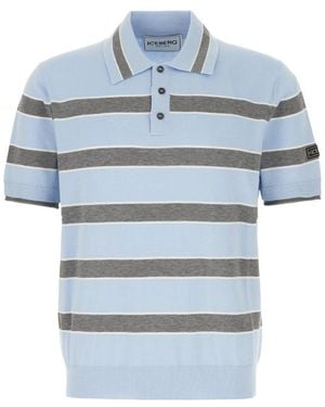 Iceberg Embroidered Cotton Polo Shirt - Blue