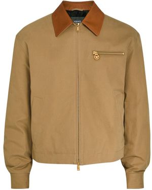 Versace Quilted Canvas Jacket - Brown