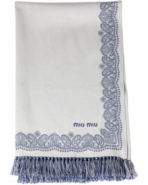 Miu Miu Cotton Beach Towel - Grey