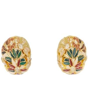 Zimmermann Botanica Floral Hoop Earrings - Metallic