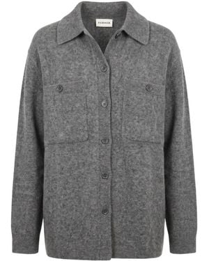 P.A.R.O.S.H. Button-Up Chest-Pocket Cardigan - Gray