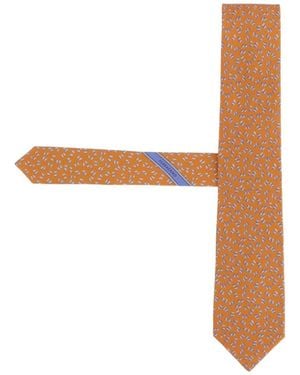 Ferragamo Pointed Tie - White
