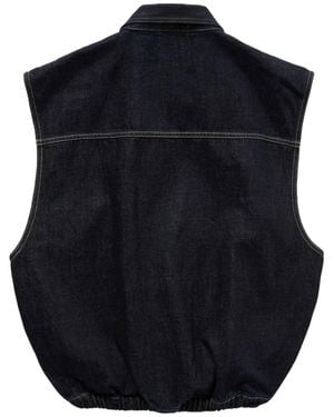 1989 STUDIO Collared Denim Vest - Blue