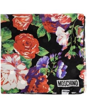 Moschino Floral Printed Scarf - Red