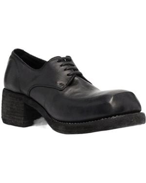 Guidi Full-Grain Lacing Business Dress Shoes - Black