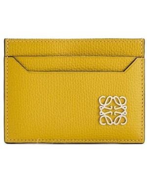Loewe Anagram Plain Cardholder - Yellow