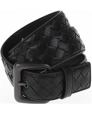 Bottega Veneta Intrecciato Belt - Black