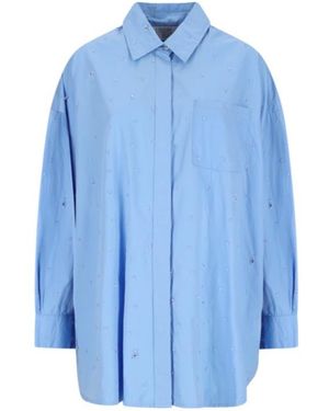 GIUSEPPE DI MORABITO Oversized Embellished Shirt - Blue