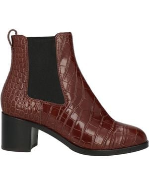 Rag & Bone Croc-Embossed Leather Chelsea Boots - Brown